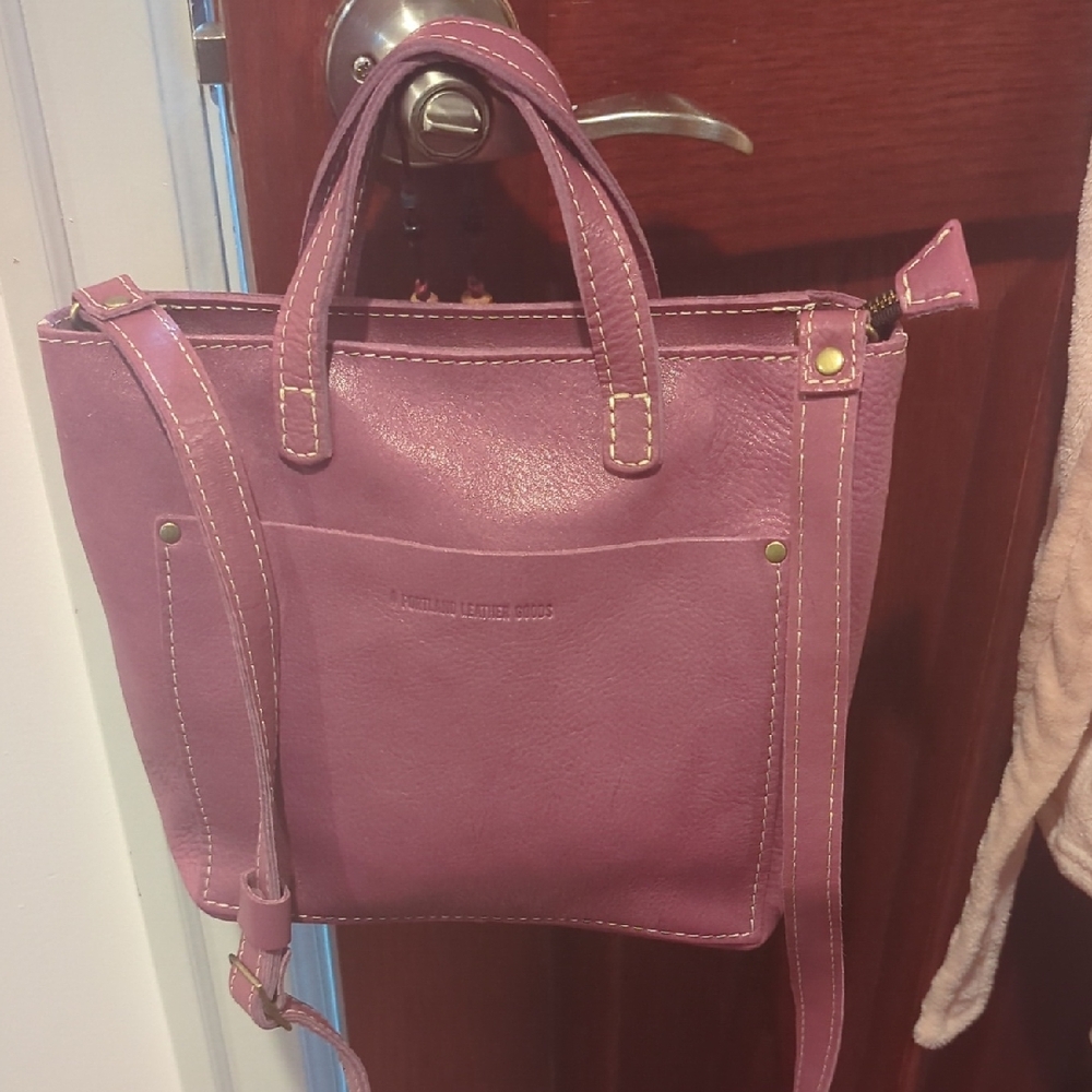 Portland Leather Mini CrossbodyTote Bag Mulberry